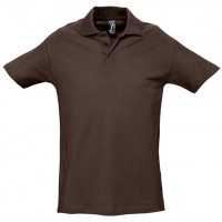 POLO PIQUÉ M/M 3 BOT SPRING CHOCOLATE 